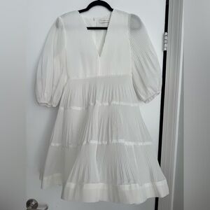 Zimmermann White Long Sleeve Dress